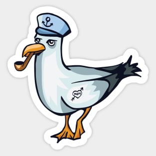 Sea Captain Sea Gull Sticker